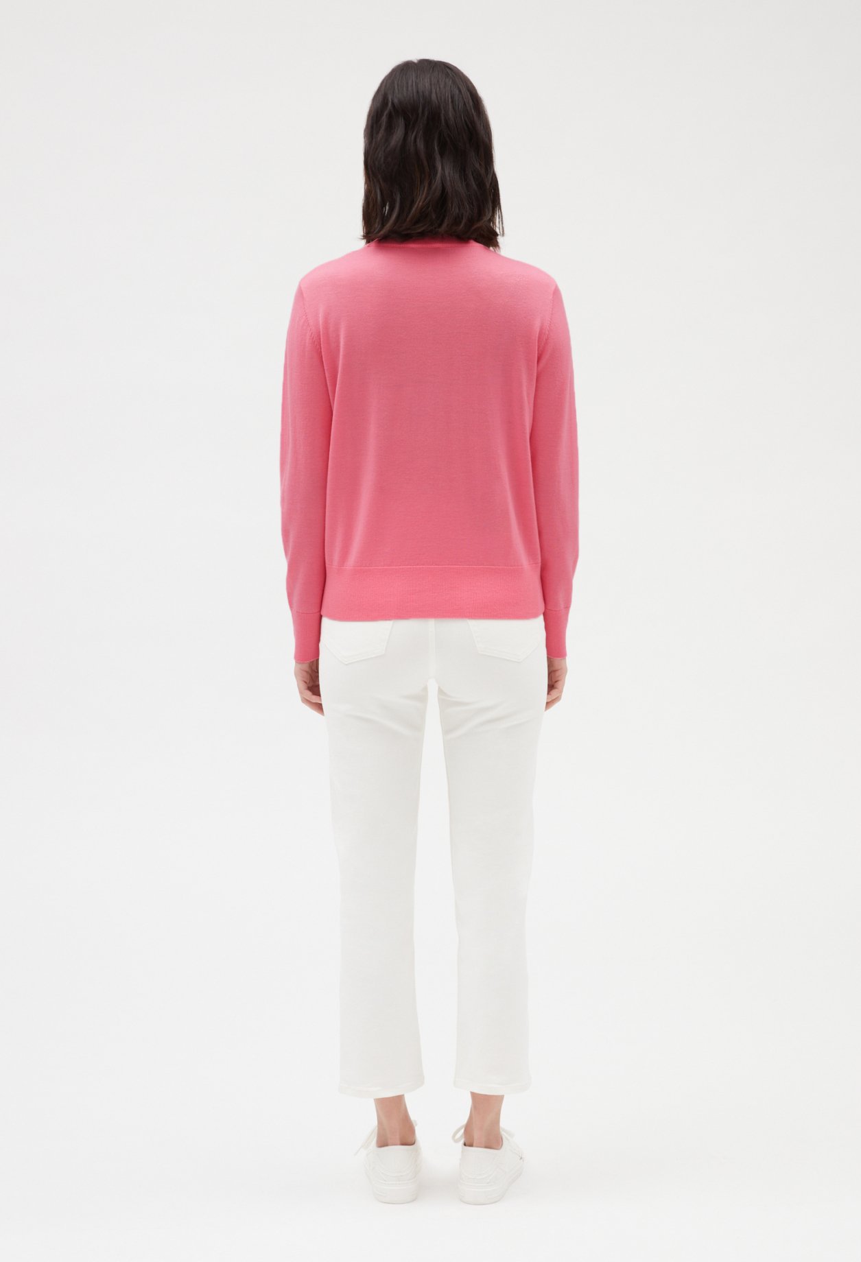 Pull en maille rose
