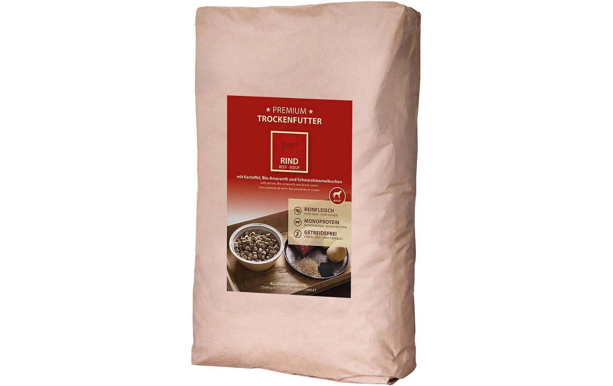 Trockenfutter Rind Premium 12 kgAlleinfuttermittel für ausgewachsene Hunde