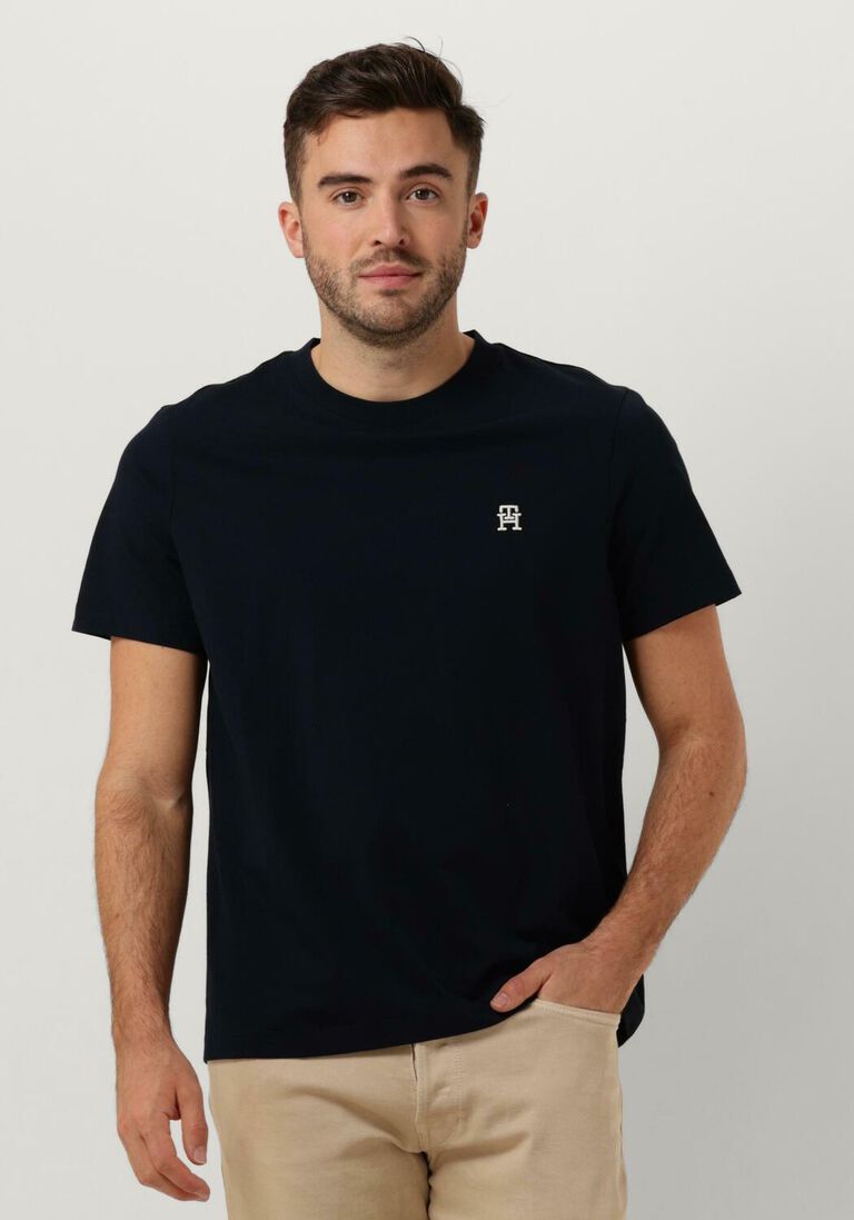 TOMMY HILFIGER donkerblauwe tommy hilfiger t-shirt monogram imd tee