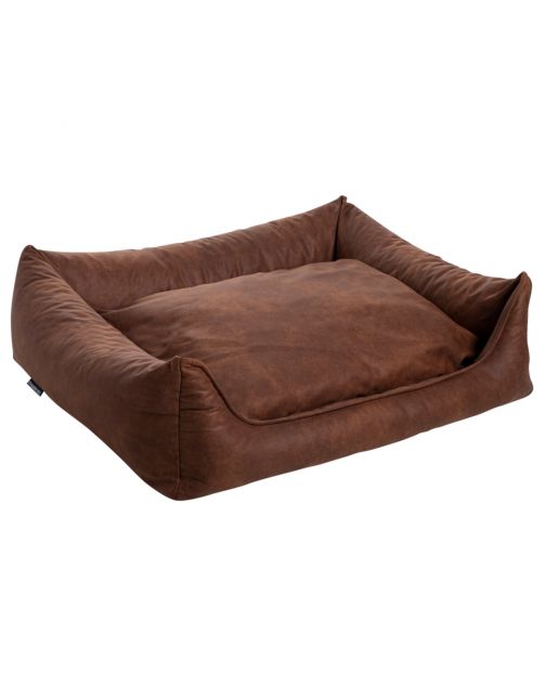 Maxxnobel Orthopedische Sofa Lederlook\/Teddy Cognac - Hondenbank