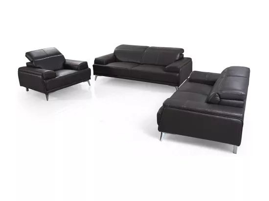 Fauteuil cuir Design GARLIK Marron