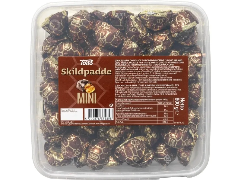 Toms Mini Skildpadde 800g i plastbøtte