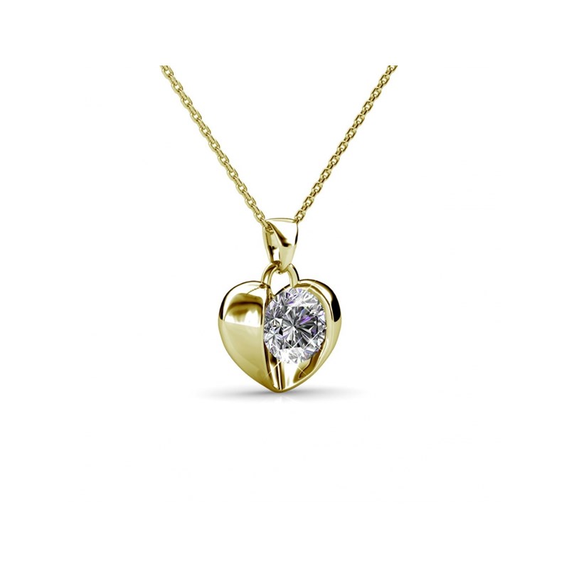 Pendentifs Simply Love - Doré et Cristal