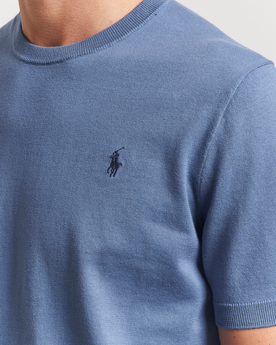 Polo Ralph Lauren Knitted Short Sleeve Tee Capri Blue