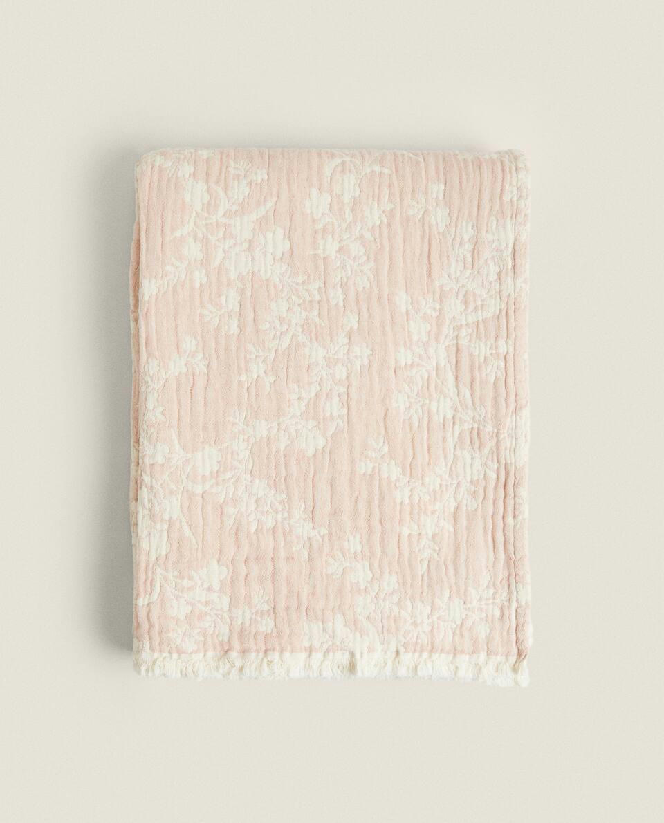 COBERTOR JACQUARD FLORAL