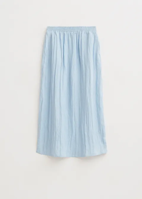Midi rok geplooid blauw (BLW.L)