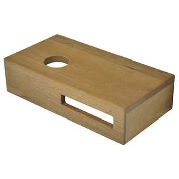 Marho Tarn wastafelblad toilet links 40 x 21 x 10 cm massief hout