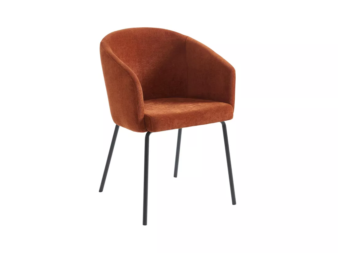 Lot de 2 chaises avec accoudoirs en tissu et métal - Terracotta - MORONI de Pascal MORABITO