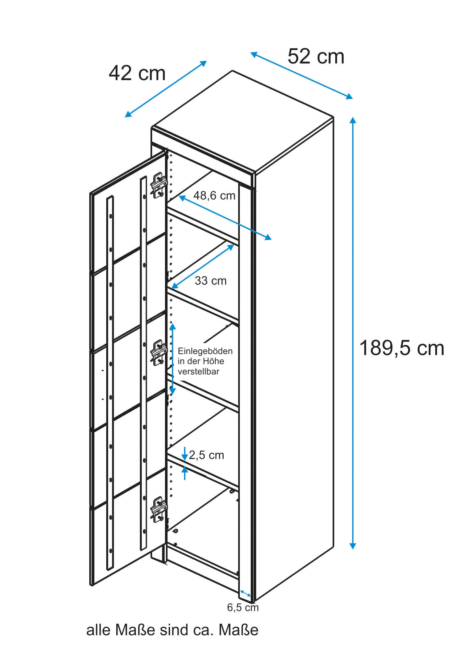 VOGL Möbelfabrik Aktenschrank »Toronto« in 2 Breiten, teilmassiv, Fächer für Aktenordner, Made in Germany