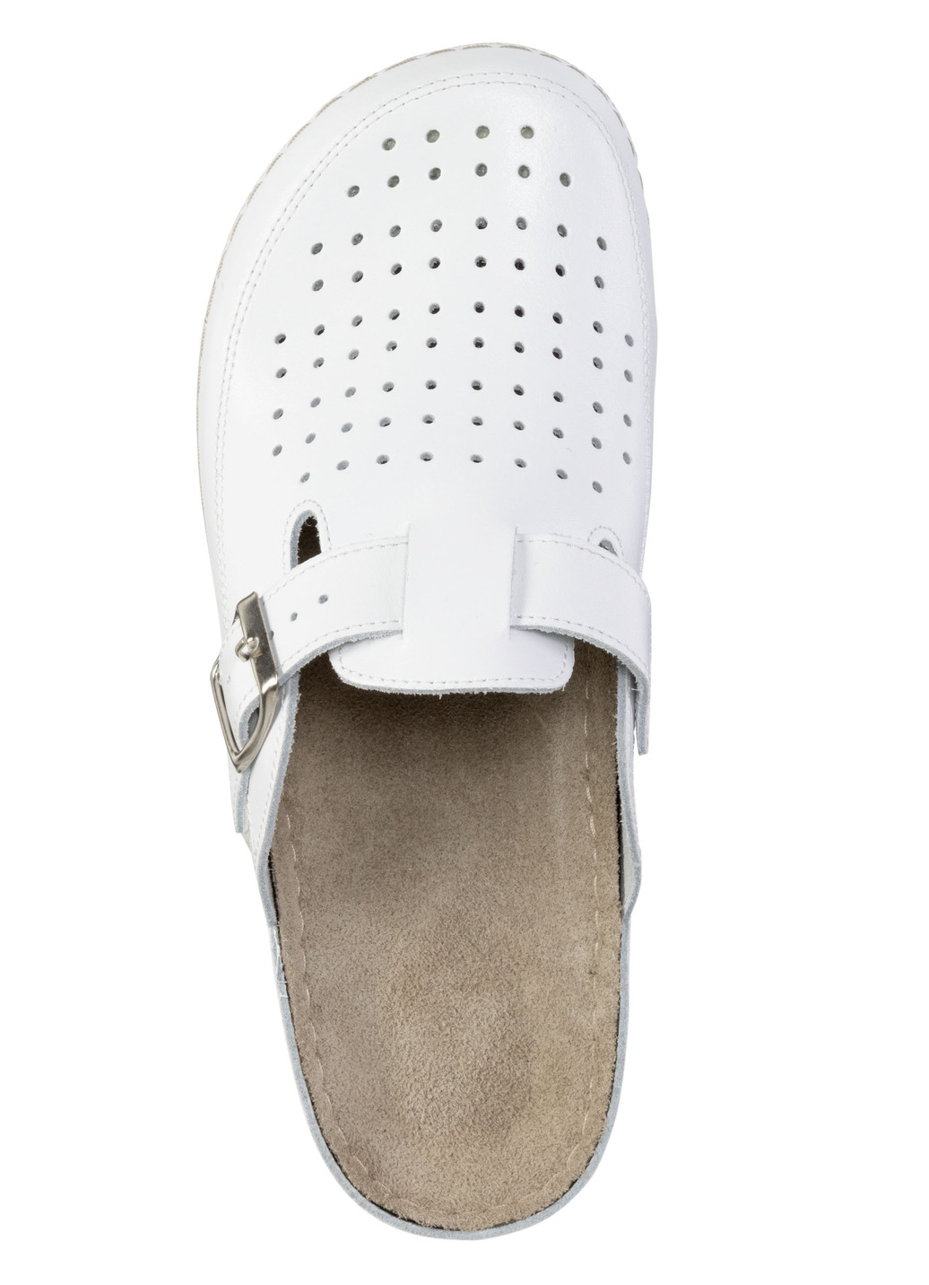 Pantolette aus Nappaleder mit luftiger Perforation