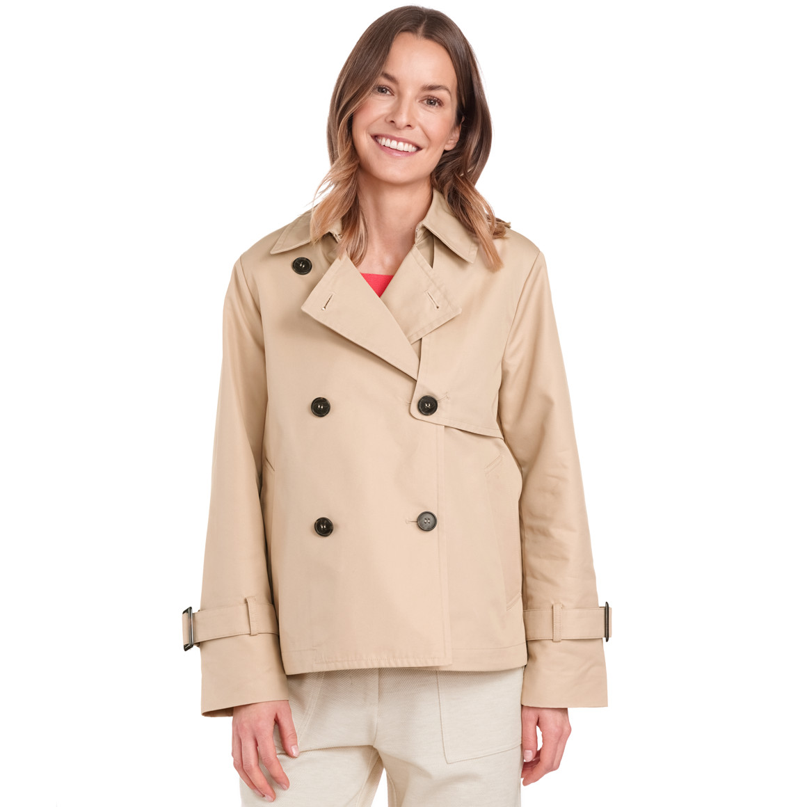 Gina Benotti Damen Trenchcoat mit Einschubtaschen beige