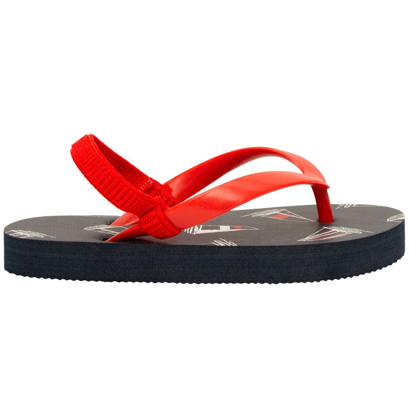 Tongs imprimé voiliers pour garçon - Rouge