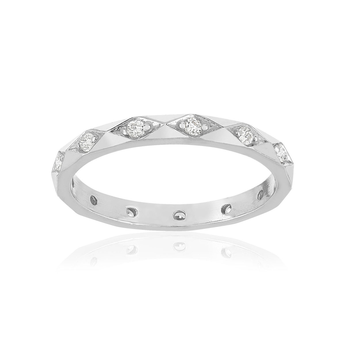 Bague argent 925 zirconias