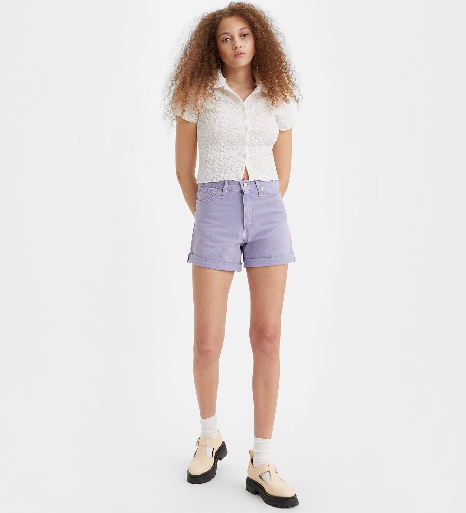 Levi's Short Mom 80' Lilás Enrolado