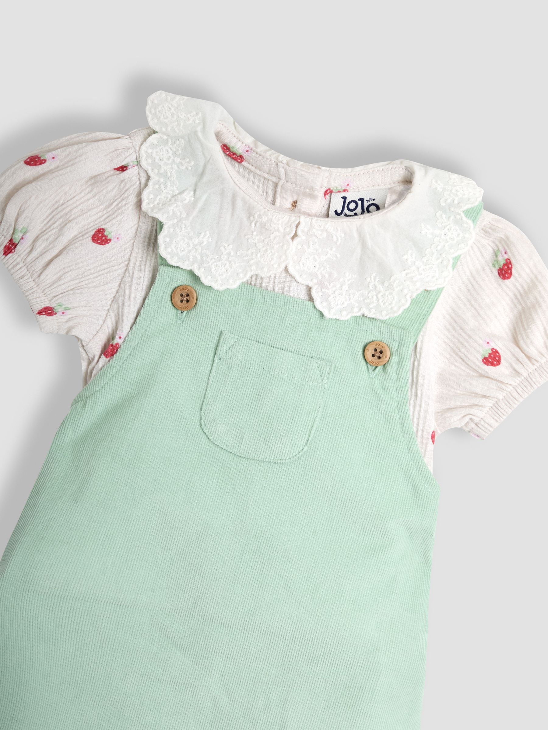 JoJo Maman Bébé 2-Piece Top and Dungaree Set