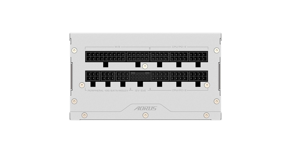 GIGABYTEAORUS ELITE GP-AE1000PM PG5 ICE modulaire 1000 watt voeding   (Wit, 1x 12VHPWR, 6x PCIe)