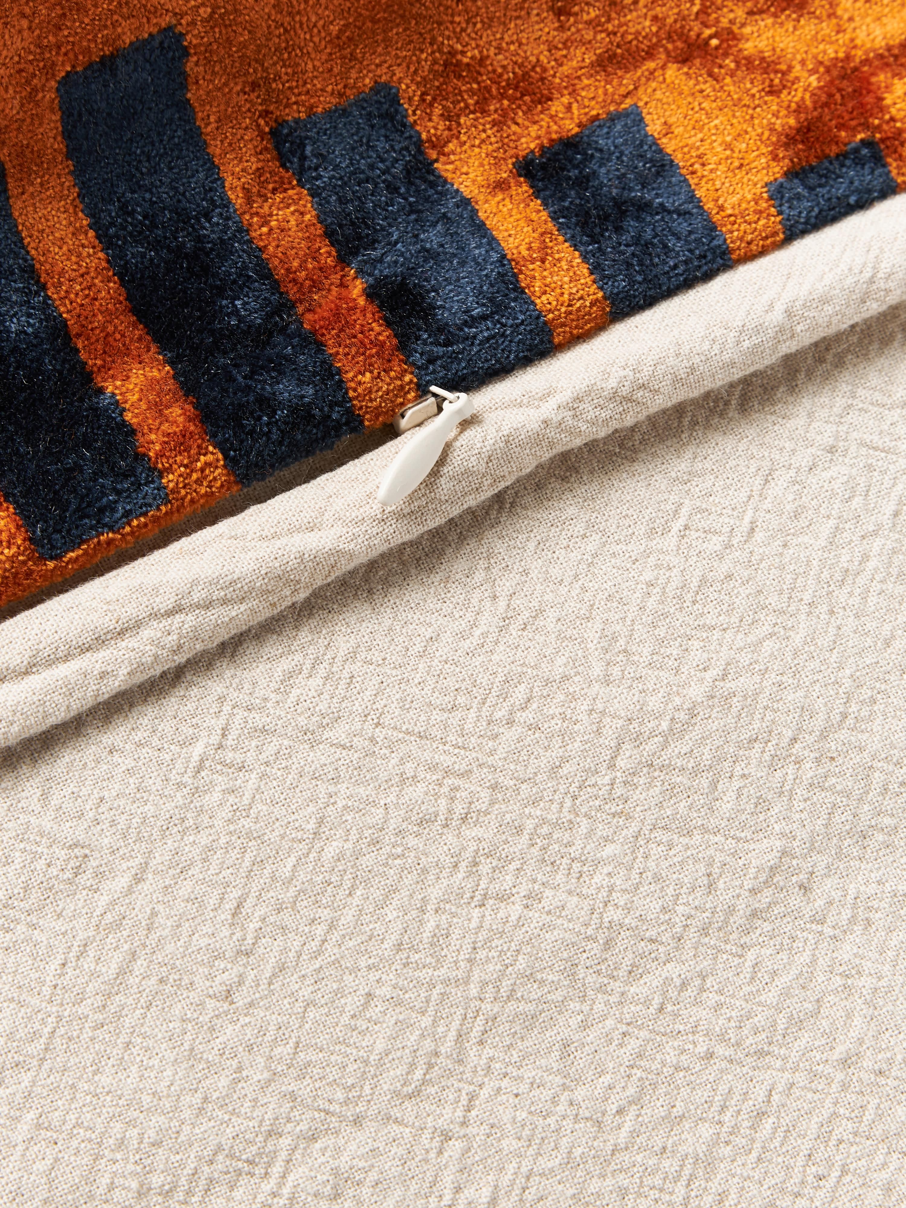 Viscose kussenhoes Danelle met geweven jacquardpatroon