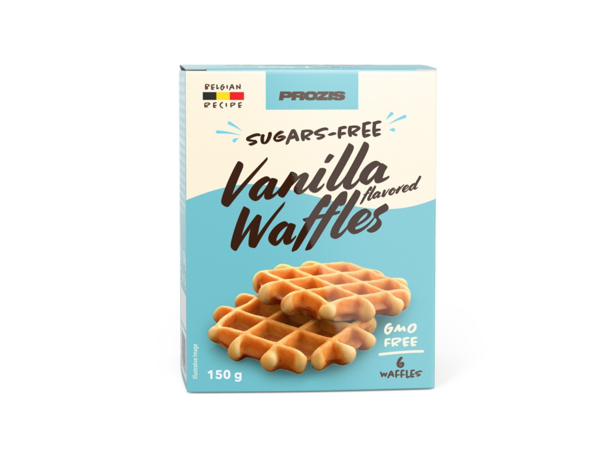 WAFFLES PROZIS SEM AÇÚCARES BAUNILHA 150G (6X25G)