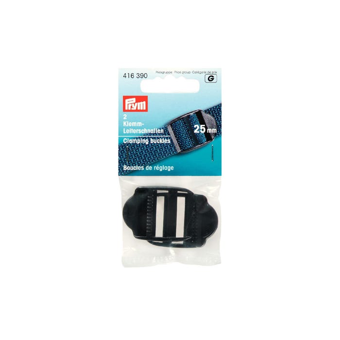 Prym-2 regelbare kunststof klemgespen 25 mm