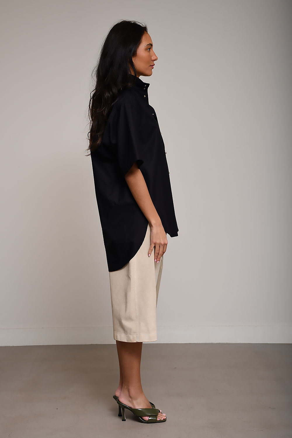 Roberta light popeline collar shirt