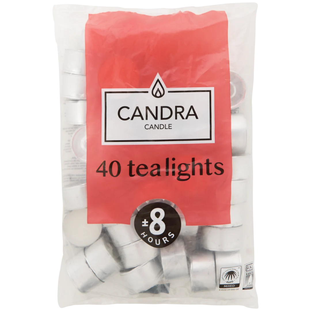 Bougies chauffe-plats Candra Blanc