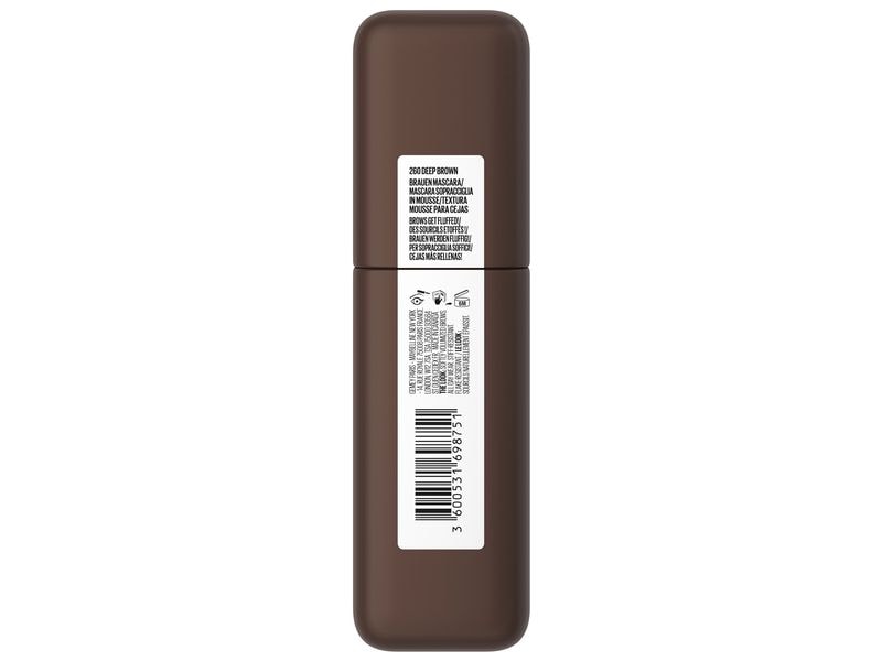 Maybelline Augenbrauen-Gel Super Fluff Brow Mousse 260 Deep Augenbrauen-Mousse verleiht ein super natürliches Volumen mit Flausch-Effekt