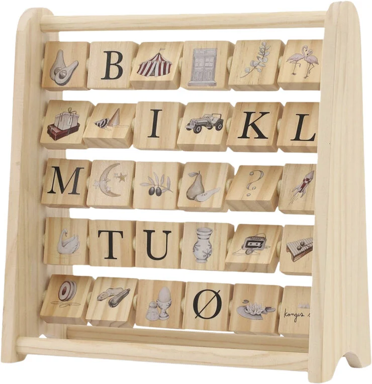 Konges Sløjd ABC WOODEN BLOCK FRAME Multi