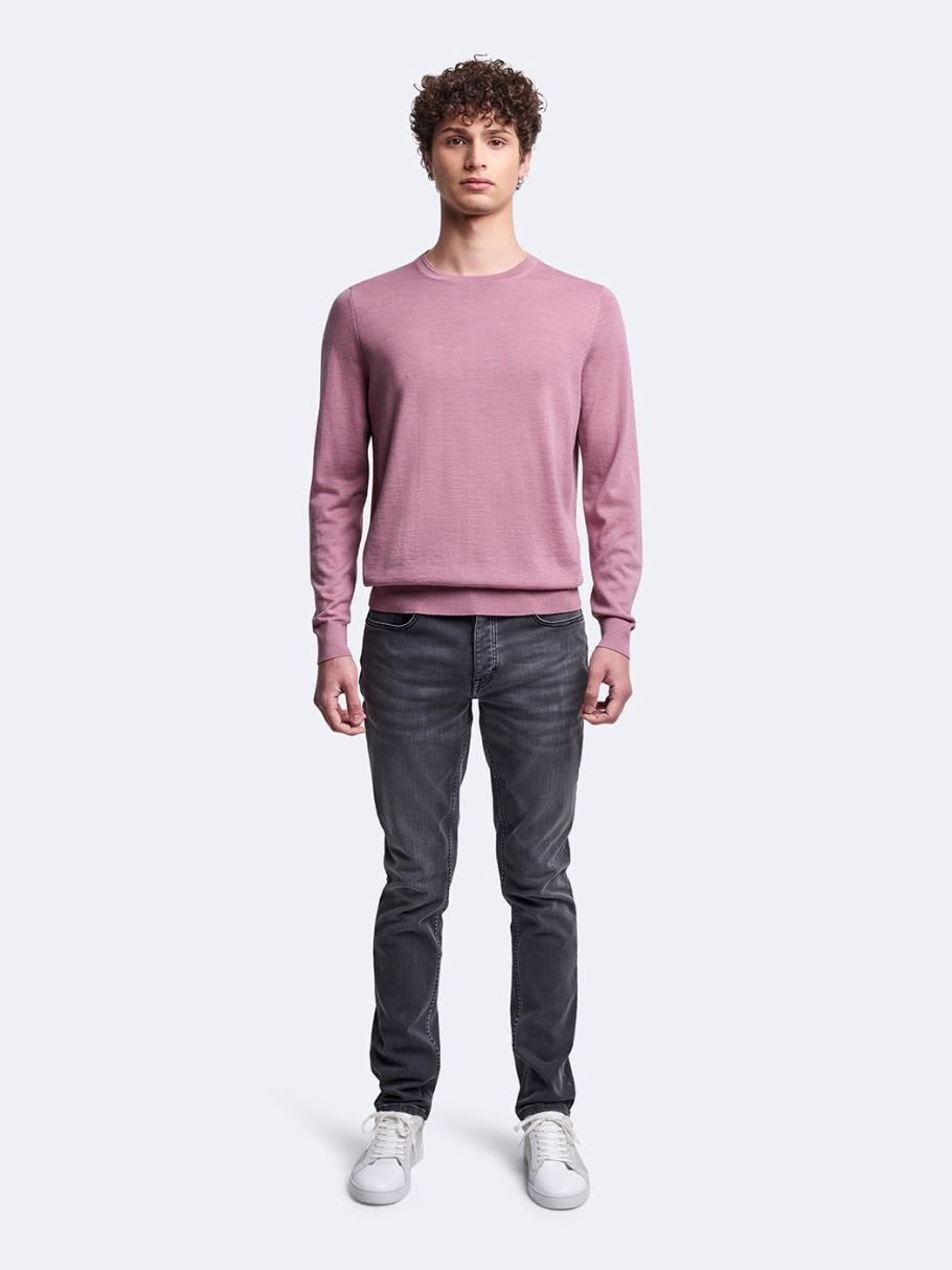 Pull col rond en laine mérinos