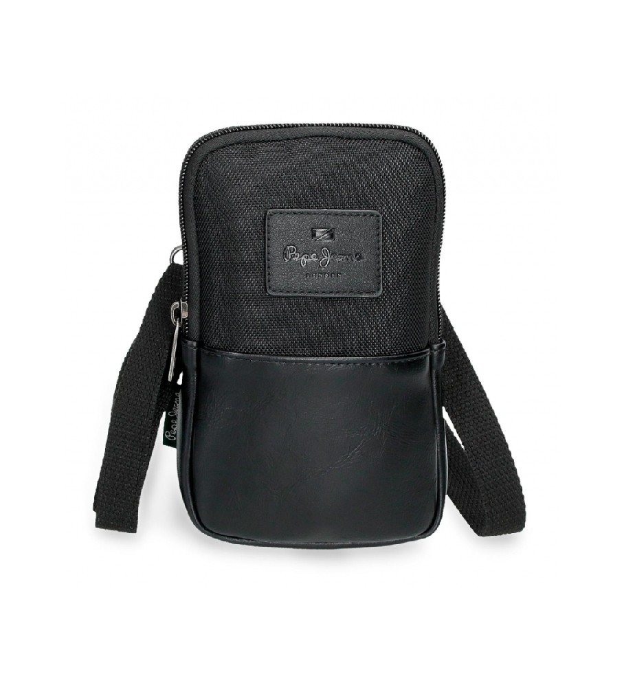 Bolsa de ombro para celular Pepe Jeans Sander preta