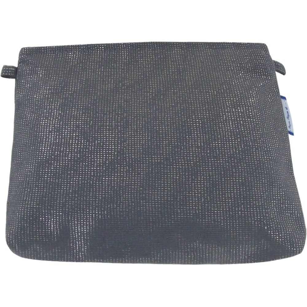 Pochette Tissu Anthracite Argent