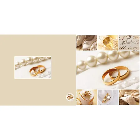 Idena Jumboalbum Hochzeit, Motiv Perlen & Ringe, 50 Seiten