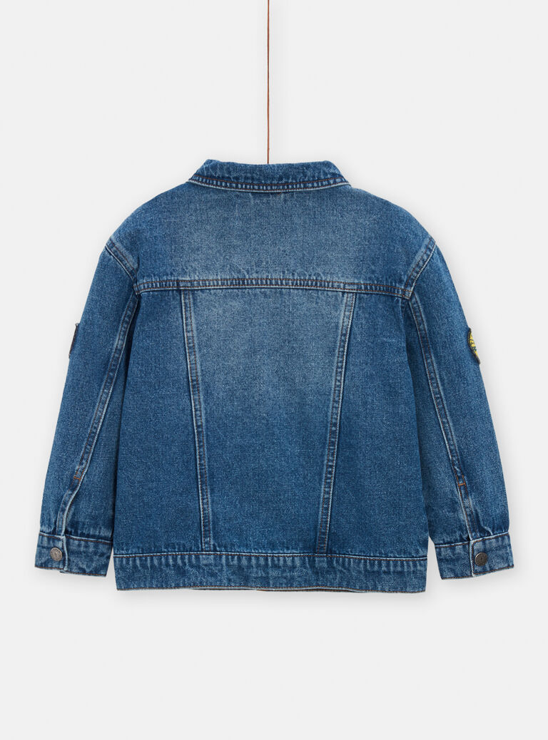Veste en denim avec patchs brodés pour garçon