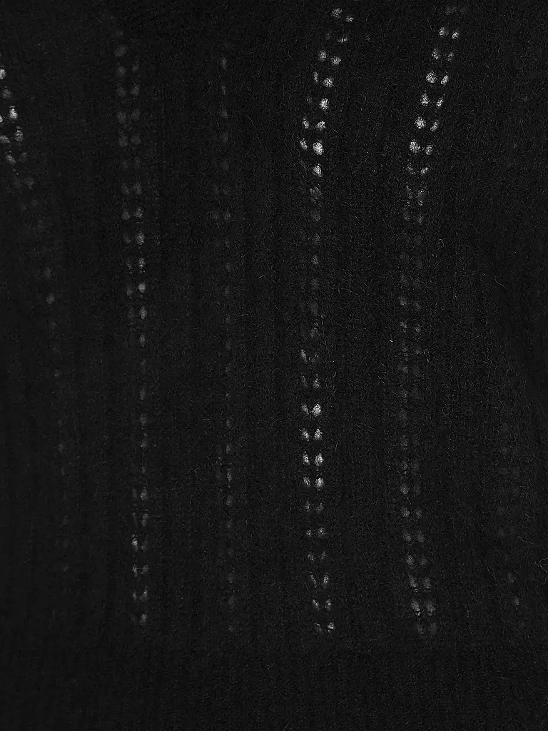 OFFICINE GENERALE Strickpoloshirt schwarz