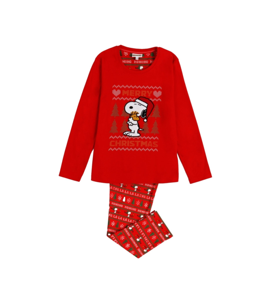Pijama de manga comprida Aznar Innova Merry Christmas vermelho