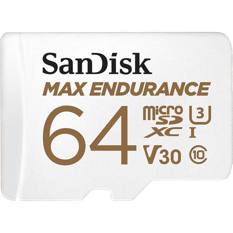 SanDisk Carte mémoire Max Endurance 64 Go microSDXC UHS-I Classe 10
