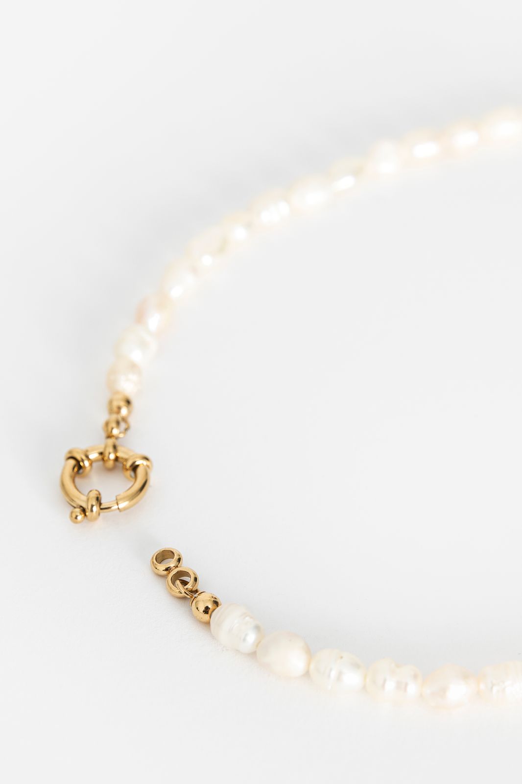 Gold plated ketting met parels