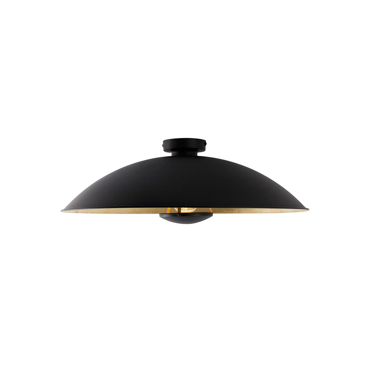 Smart plafondlamp zwart met goud 60 cm incl. Wifi A60 - Emilienne