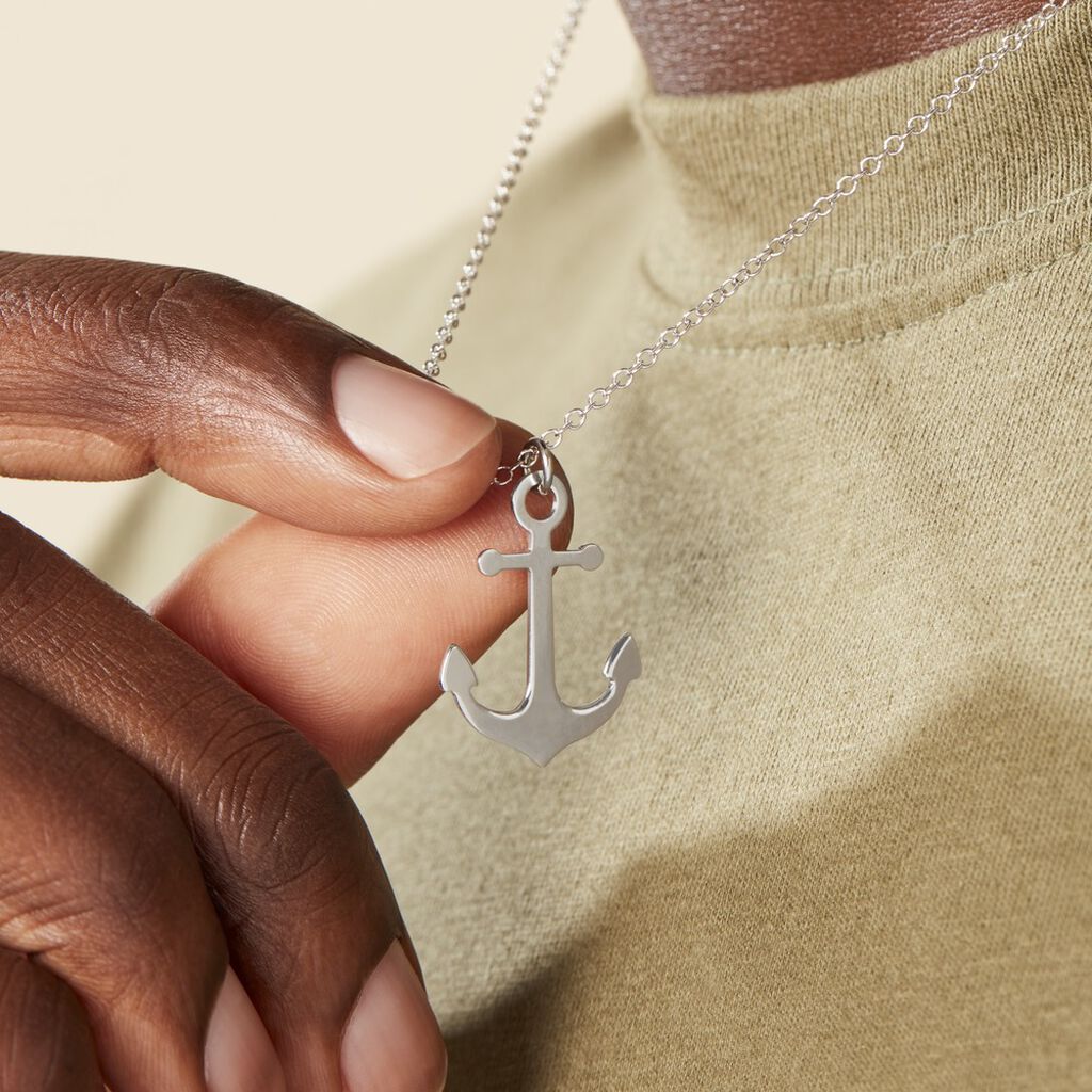 Collier Sacha Argent Blanc