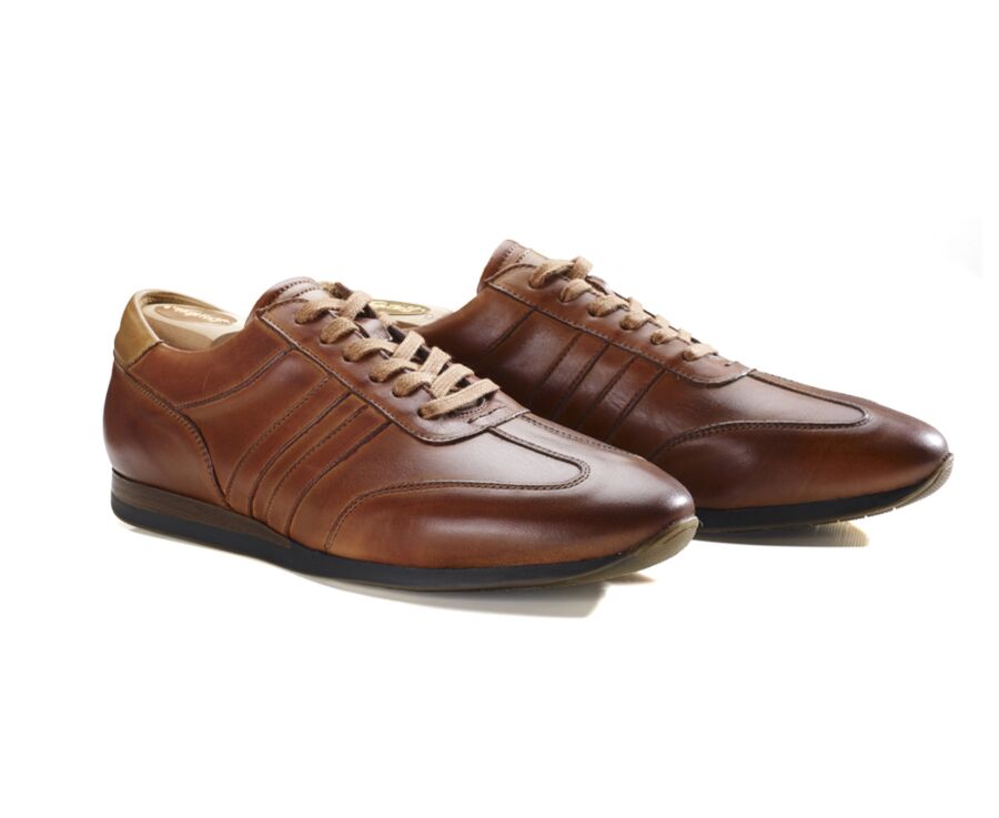 Sneakers homme Cognac patiné - BOCKARA
