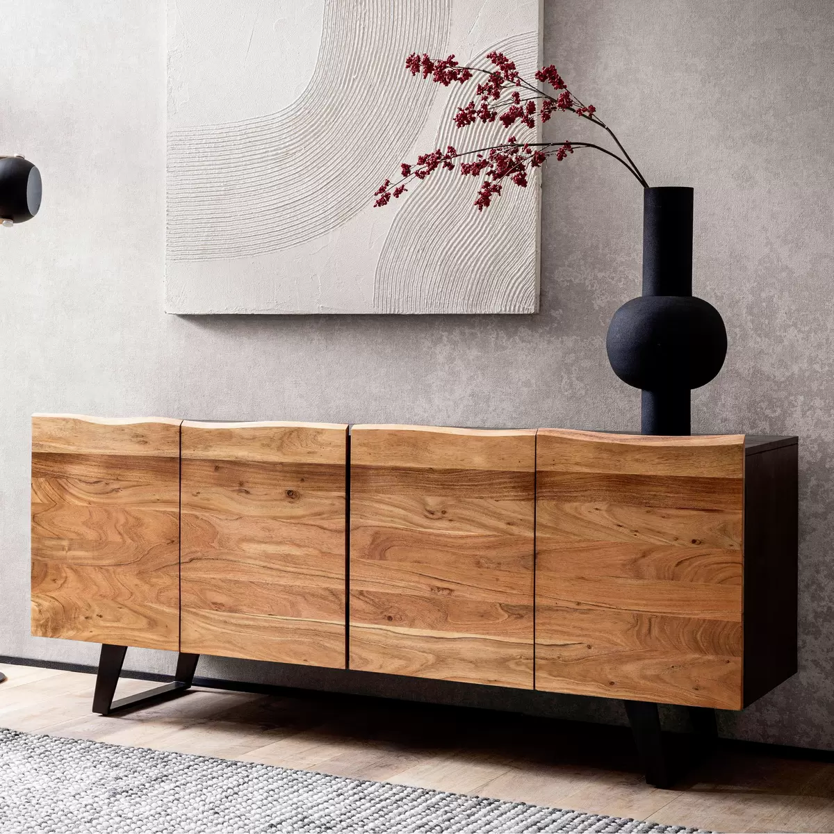 Sideboard Aveiro braun,schwarz