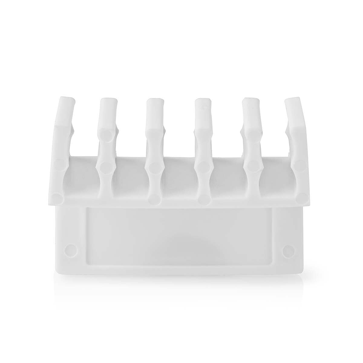 Nedis Lot de 2 Clips de câbles Click & Go - 5 slots jusqu'à 7.1 mm - Blanc