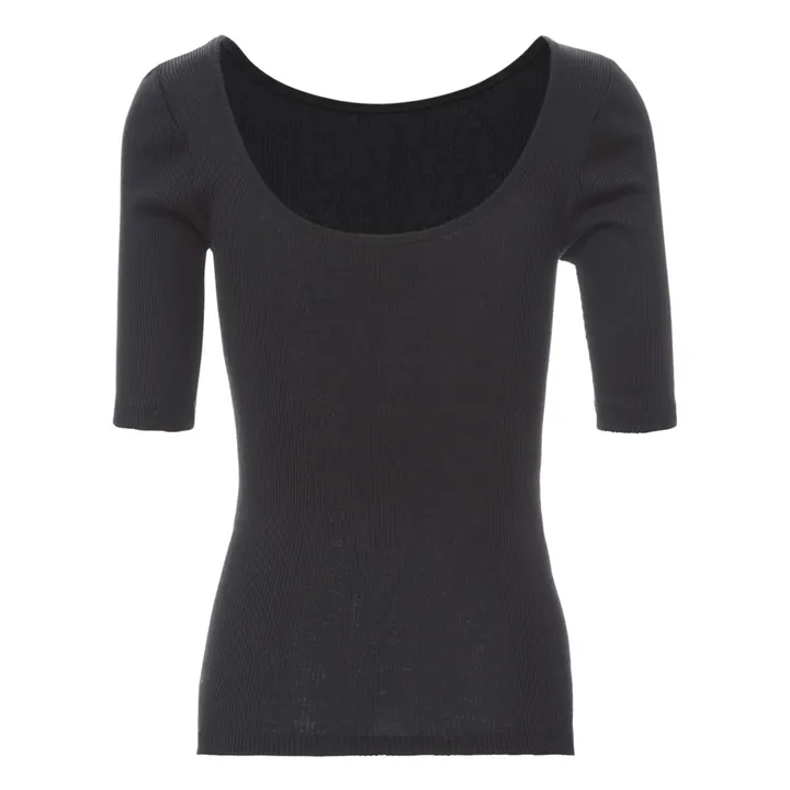 Minimalisma T-Shirt Gym en Soie - Collection Femme | Noir