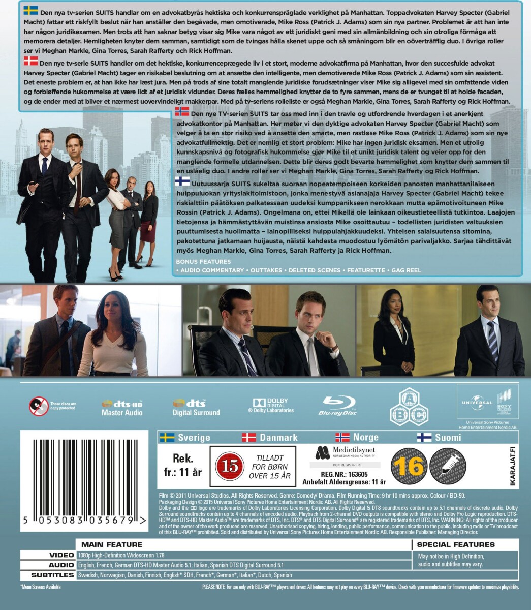 Suits - Sæson 1 - Blu-Ray