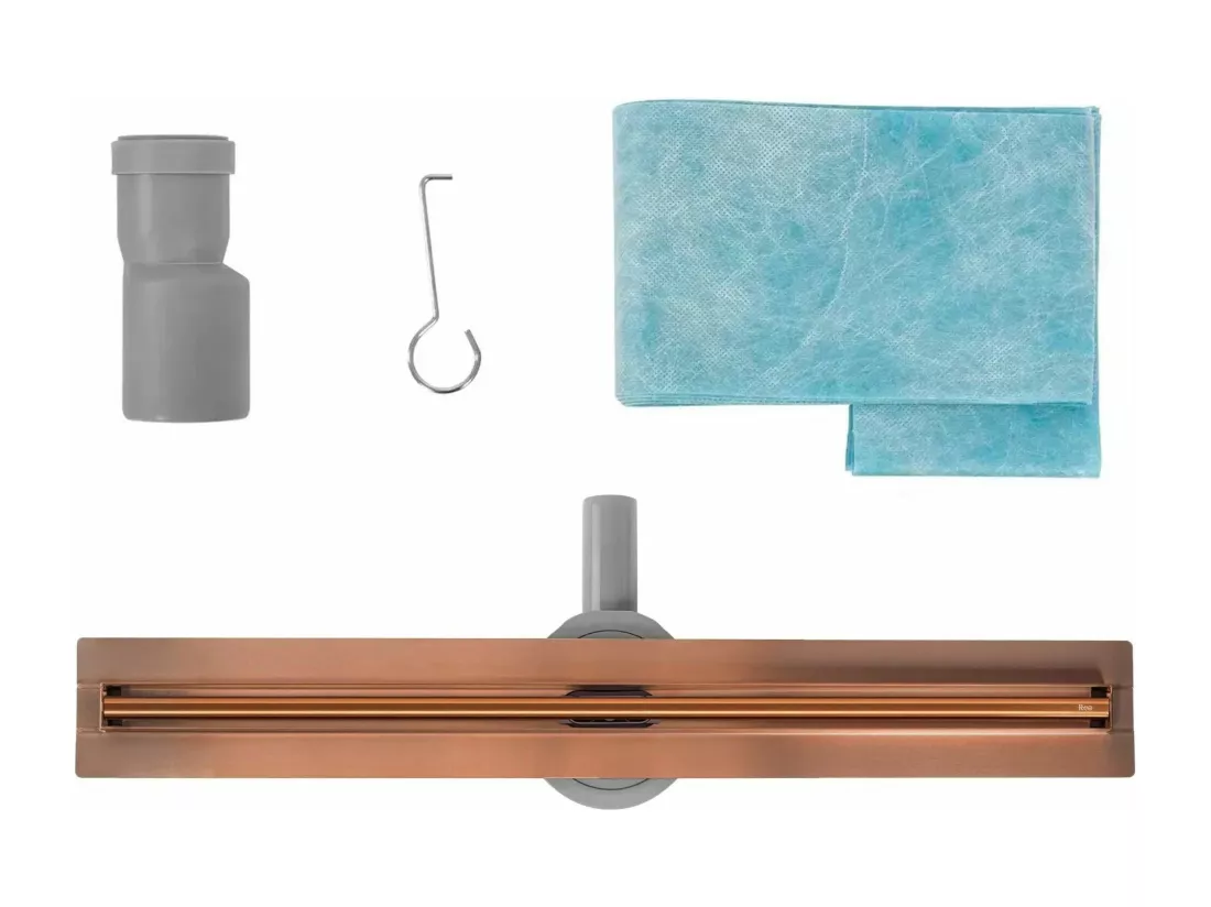 Drain Linéaire Rea Neox Slim Pro 700 Brush Copper