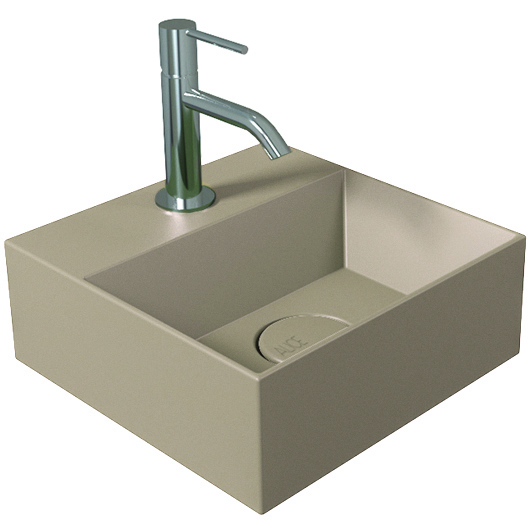 Salenzi Spy Fontein met clickwaste 40x30 cm mat taupe