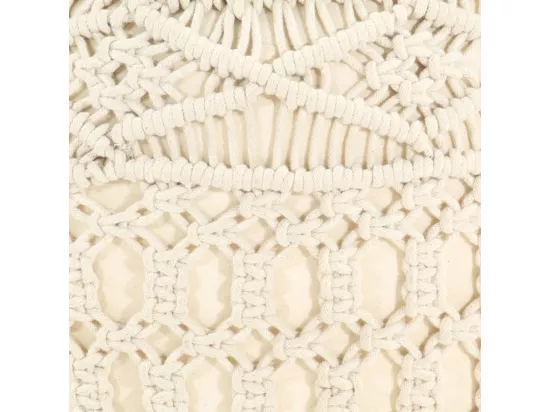 Pouf fait à la main en macramé 45x30 cm Coton