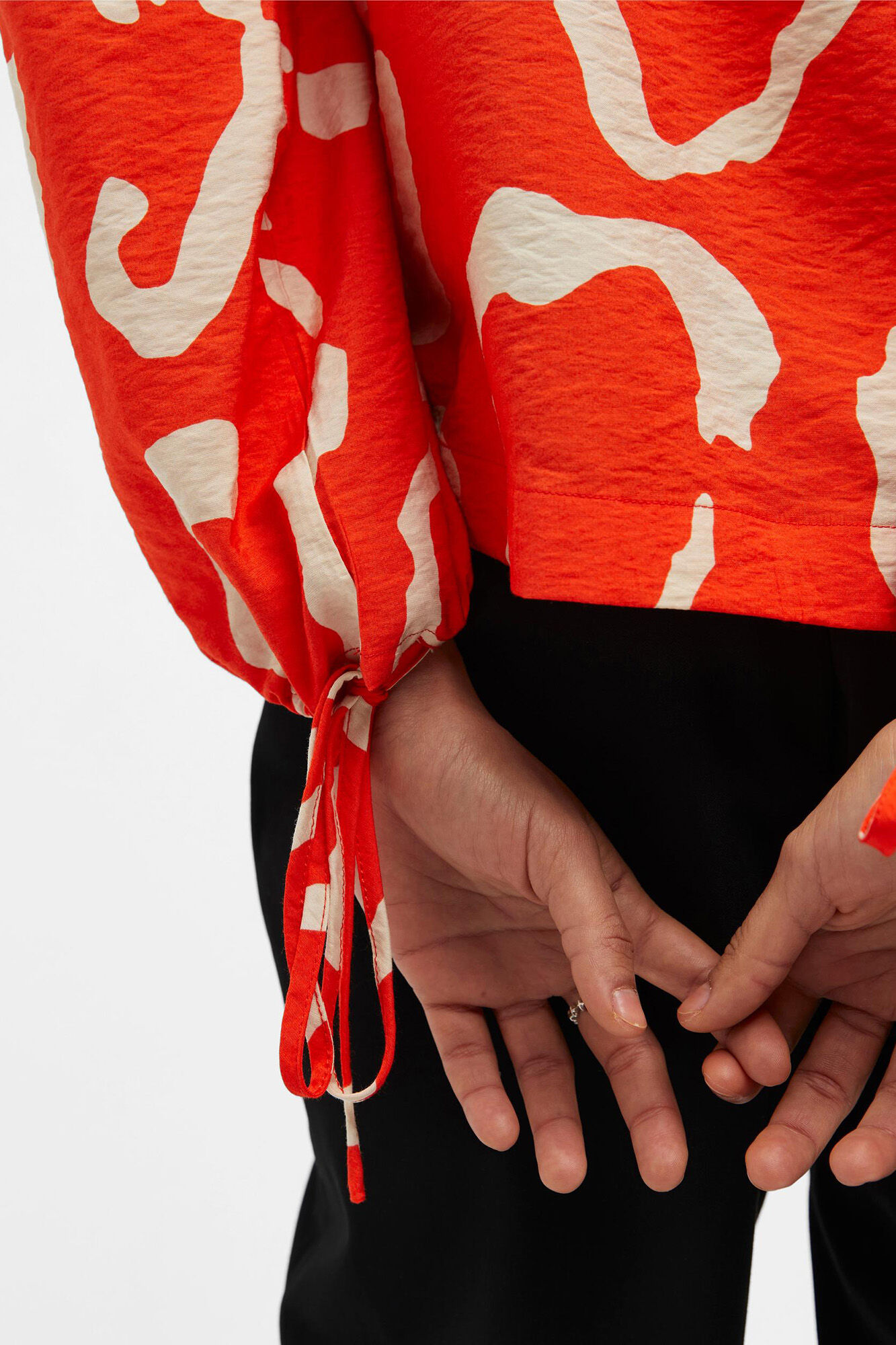 Blusa com cordão - Laranja