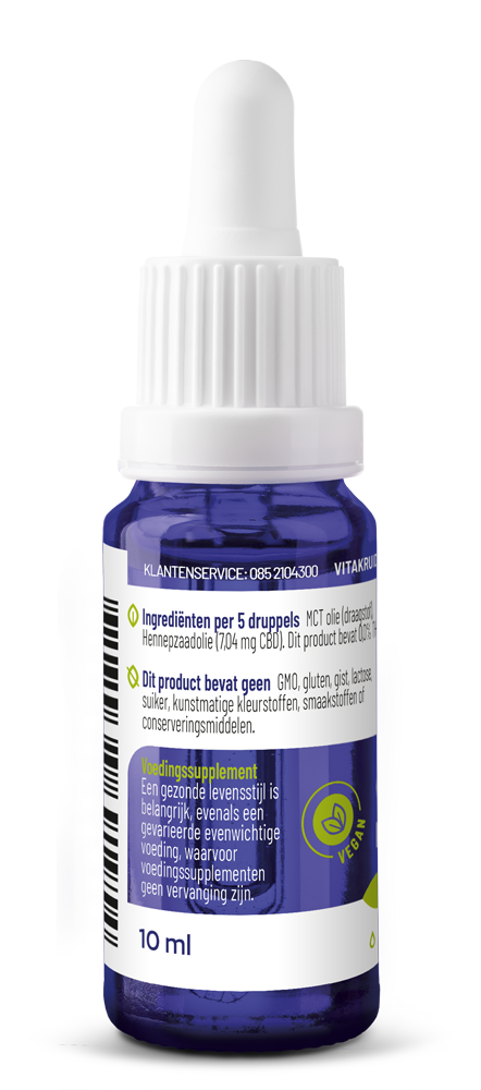 Vitakruid CBD Olie 5% Full Spectrum Met Mct Als Drager (10 ml)