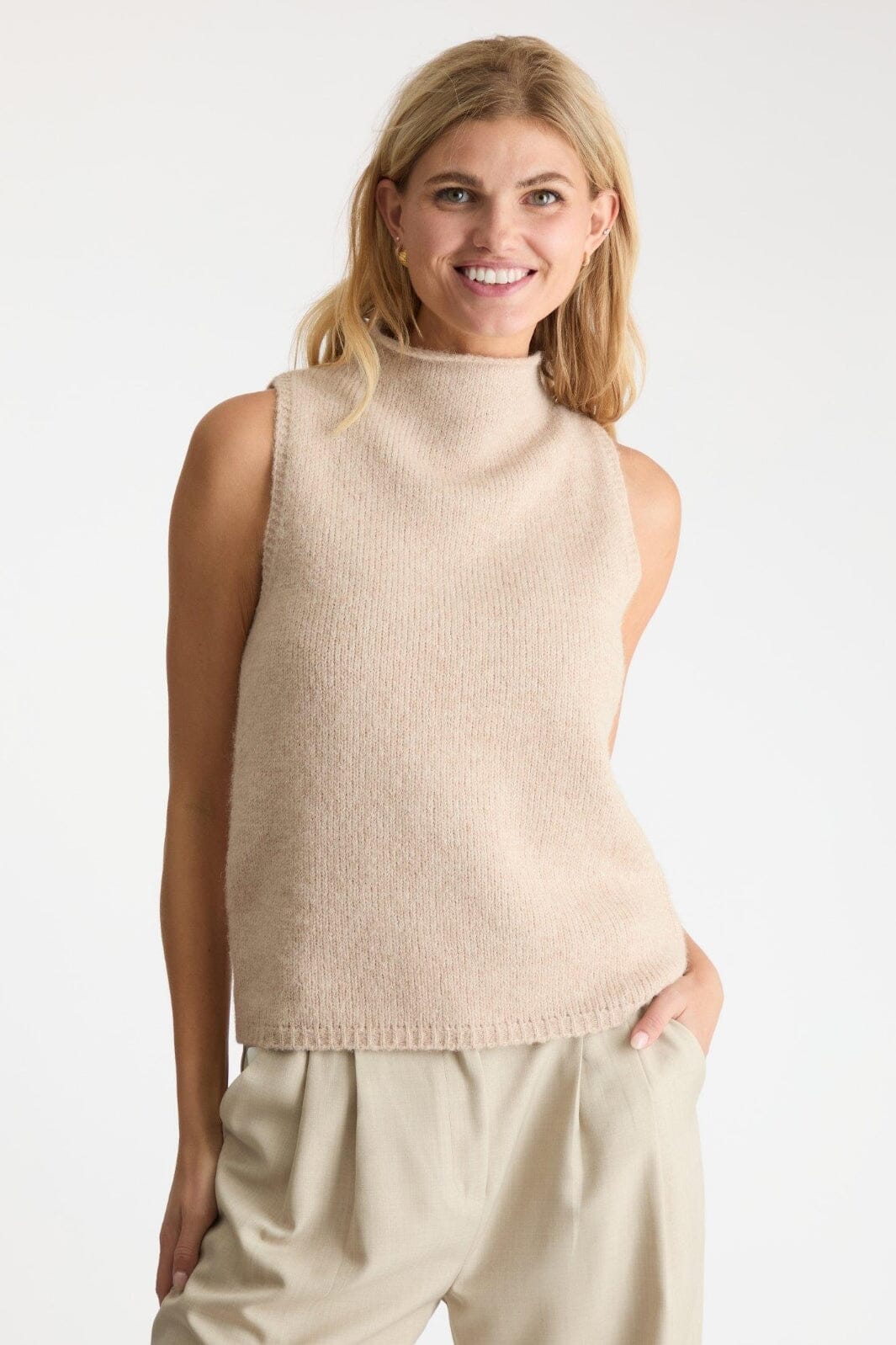 Neo Noir Odelia Knit Top sand