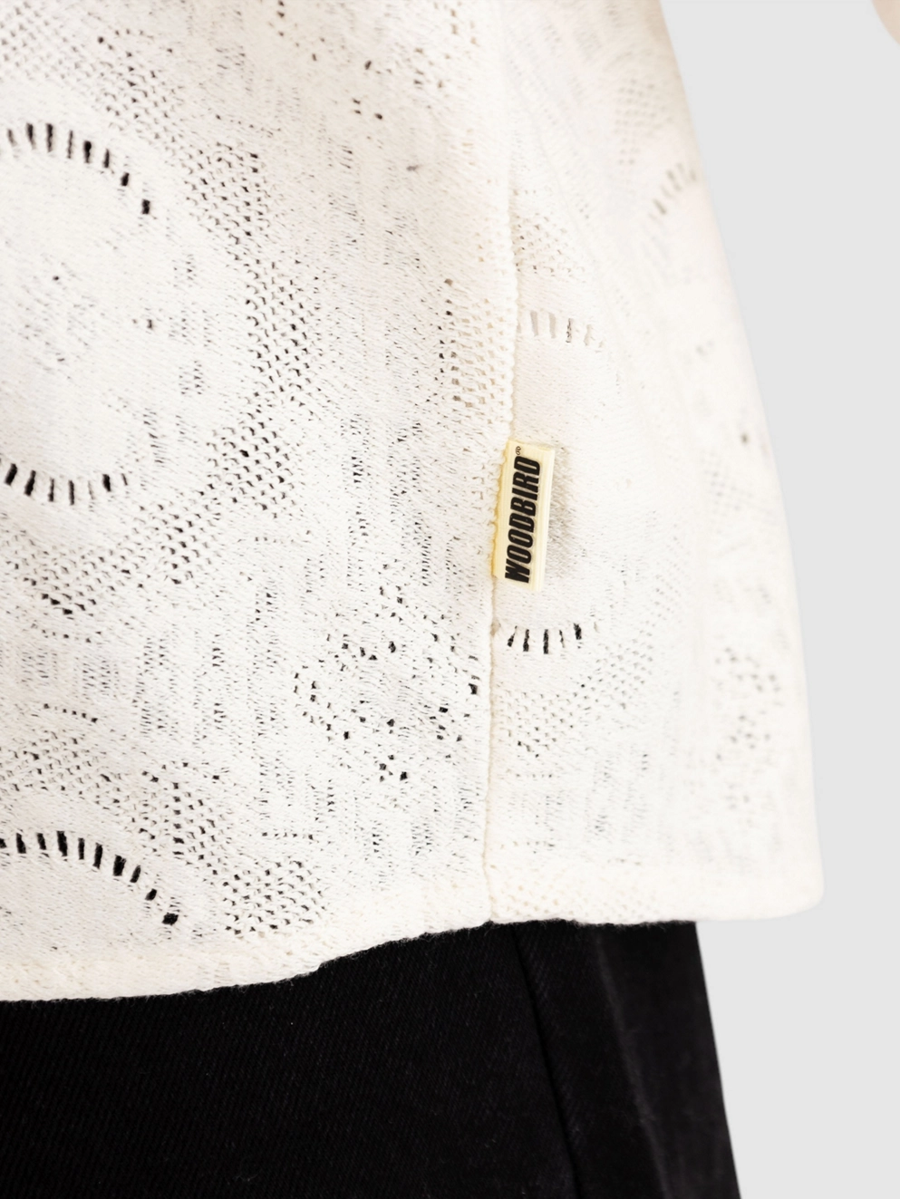 Woodbird Yuro Knitted Shirt off white